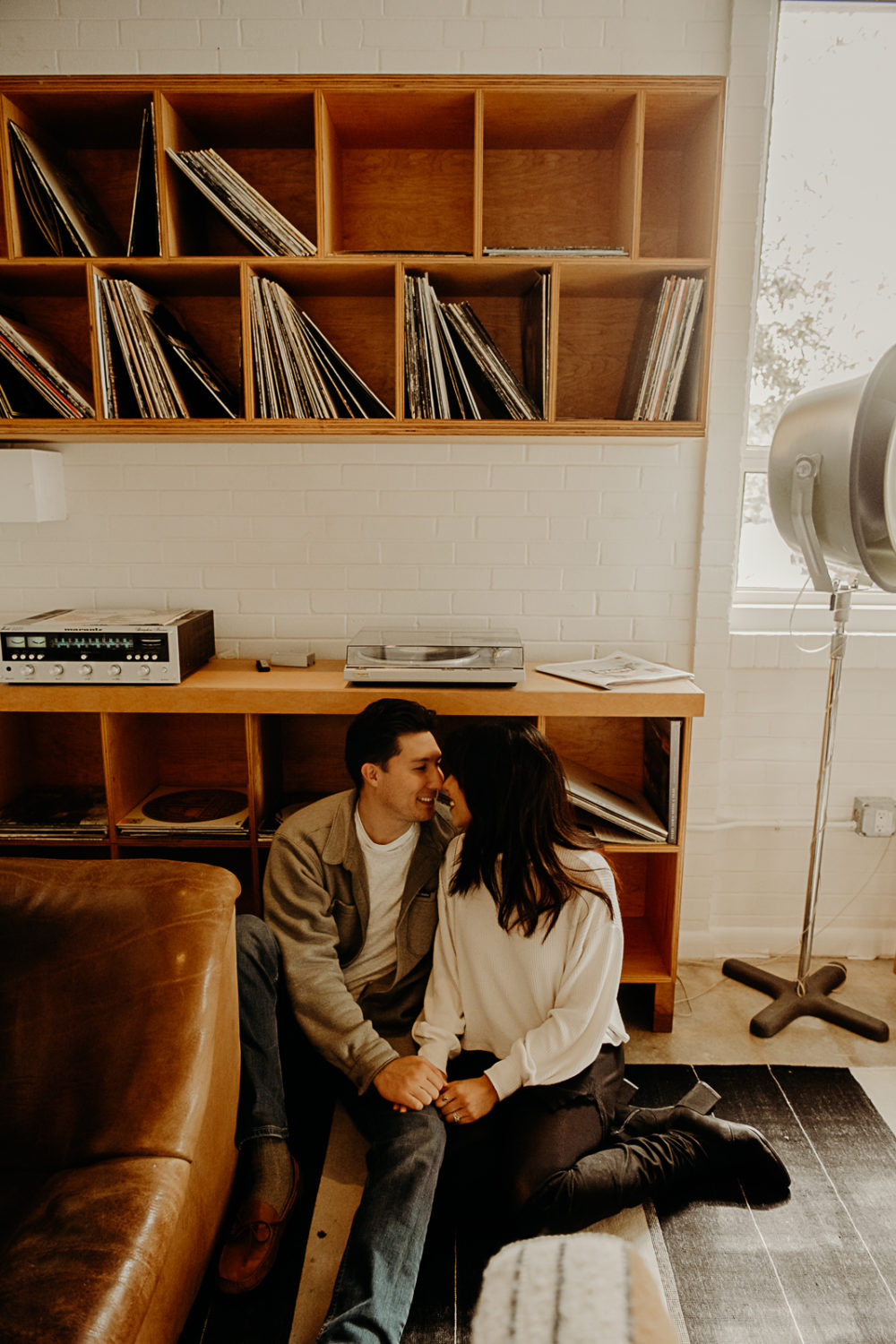 Austin engagement photographer coffee house date