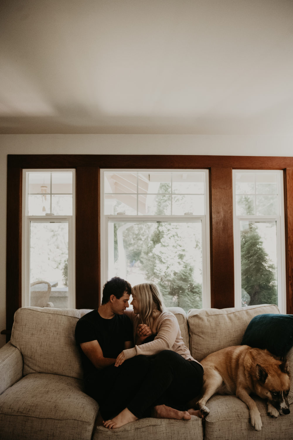 The Most romantic in home session - Washington elopement photographer